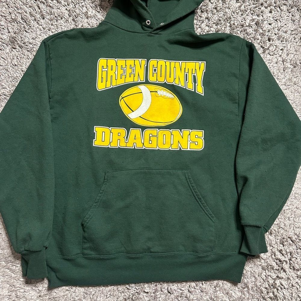 Vintage Oregon Football Green Hoodie - Picture 2 of 4